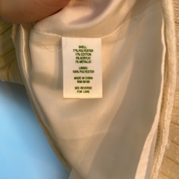 Lilly Pulitzer White and Gold Striped Dress - Picture 12 of 13